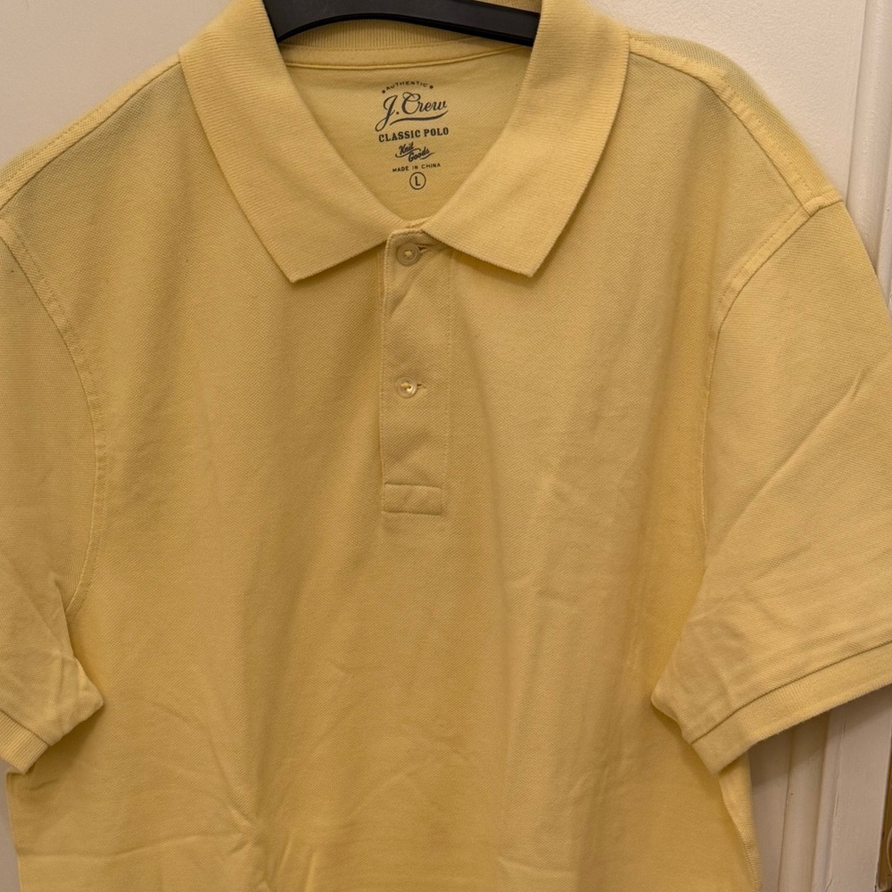 J. Crew Yellow Polo Shirt Short Sleeve Classic Sun Faded